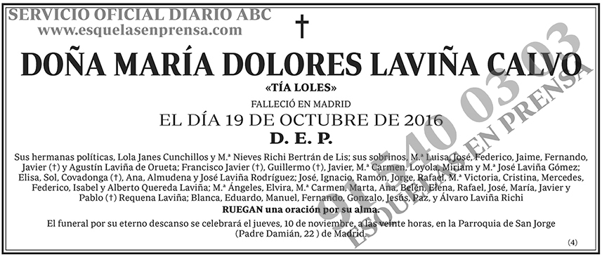 María Dolores Laviña Calvo